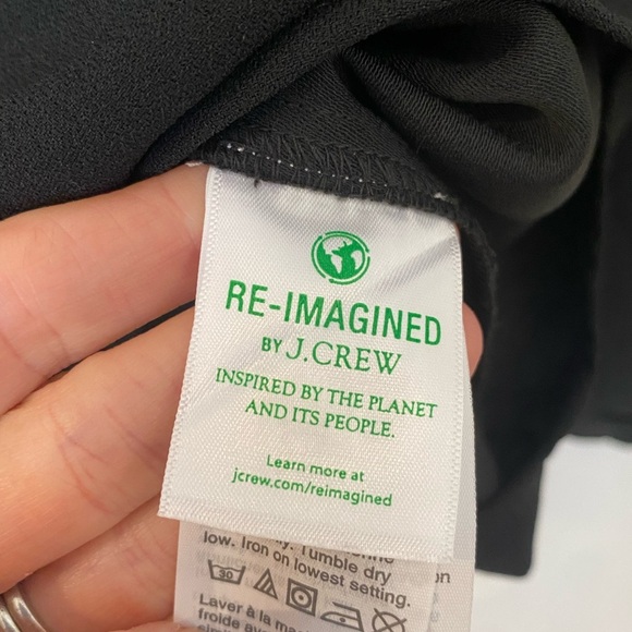 J. Crew Womens NWT Black Drapery Ruffle Blouse - Picture 8 of 8